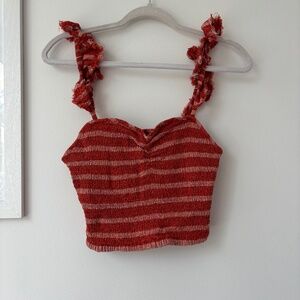 Free People Ruched & Ruffled Tank
